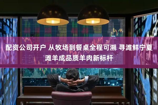 配资公司开户 从牧场到餐桌全程可溯 寻滩鲜宁夏滩羊成品质羊肉新标杆